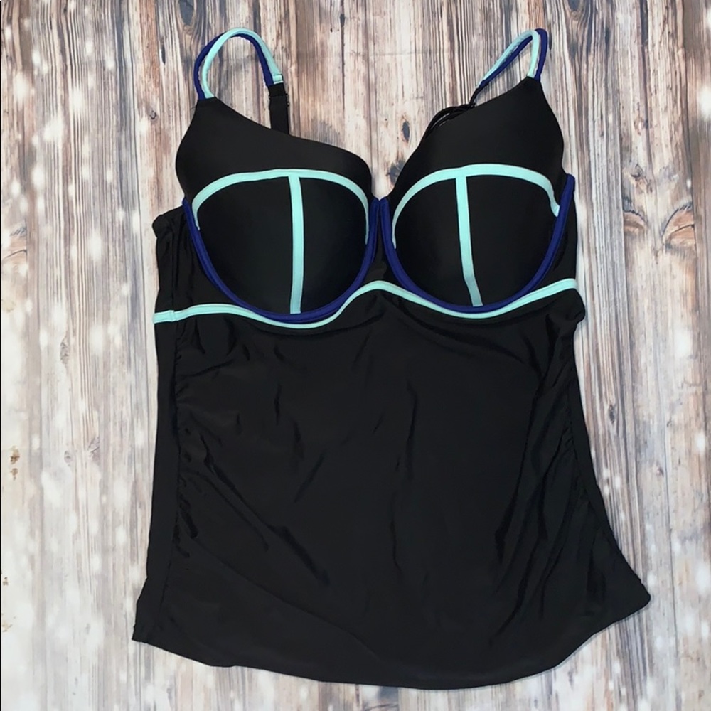 Contrast Binding Swim Top Cacique Plus Lane Bryant